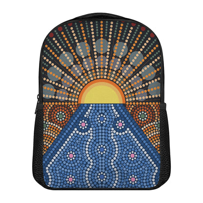 Aboriginal Indigenous Sunset Art Print Casual Backpack