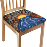 Aboriginal Indigenous Sunset Art Print Chair Cushion Cover