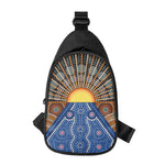 Aboriginal Indigenous Sunset Art Print Chest Bag