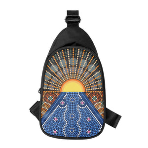 Aboriginal Indigenous Sunset Art Print Chest Bag