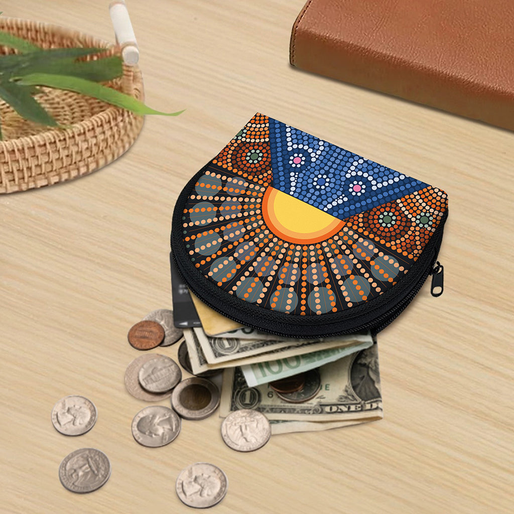Aboriginal Indigenous Sunset Art Print Coin Purse