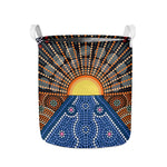 Aboriginal Indigenous Sunset Art Print Collapsible Laundry Basket