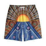Aboriginal Indigenous Sunset Art Print Cotton Shorts