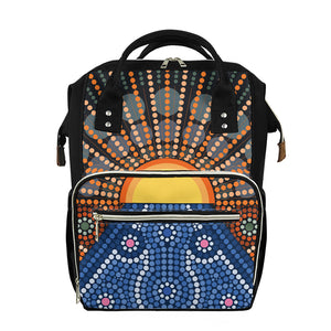 Aboriginal Indigenous Sunset Art Print Diaper Bag