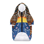Aboriginal Indigenous Sunset Art Print Dog Zip Up Hoodie
