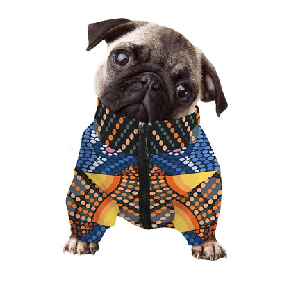 Aboriginal Indigenous Sunset Art Print Dog Zip Up Jacket