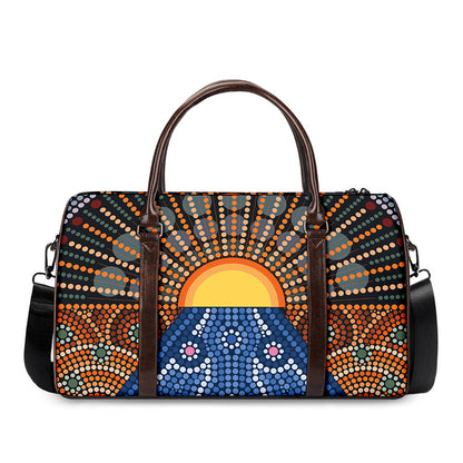 Aboriginal Indigenous Sunset Art Print Duffle Bag