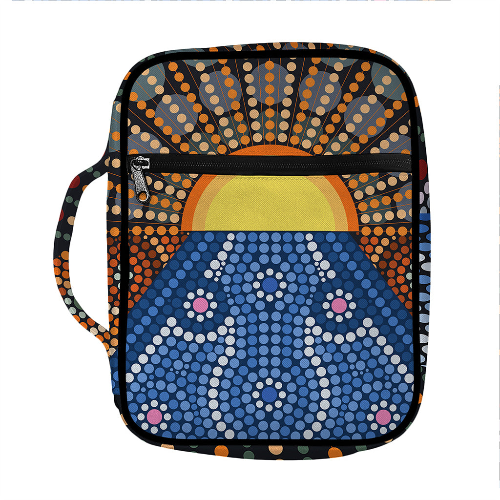 Aboriginal Indigenous Sunset Art Print Front Pocket Bible Bag