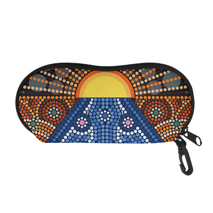 Aboriginal Indigenous Sunset Art Print Glasses Case