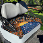 Aboriginal Indigenous Sunset Art Print Golf Cart Seat Cover