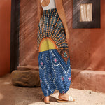 Aboriginal Indigenous Sunset Art Print Harem Pants