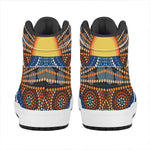 Aboriginal Indigenous Sunset Art Print High Top Leather Sneakers