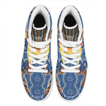 Aboriginal Indigenous Sunset Art Print High Top Leather Sneakers