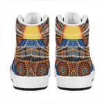 Aboriginal Indigenous Sunset Art Print High Top Leather Sneakers