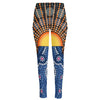 Aboriginal Indigenous Sunset Art Print High-Waisted Pocket Leggings