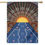 Aboriginal Indigenous Sunset Art Print House Flag