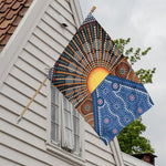 Aboriginal Indigenous Sunset Art Print House Flag