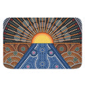 Aboriginal Indigenous Sunset Art Print Indoor Door Mat