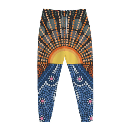 Aboriginal Indigenous Sunset Art Print Jogger Pants