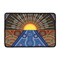 Aboriginal Indigenous Sunset Art Print Kitchen Mat