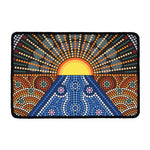 Aboriginal Indigenous Sunset Art Print Kitchen Mat
