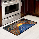 Aboriginal Indigenous Sunset Art Print Kitchen Mat