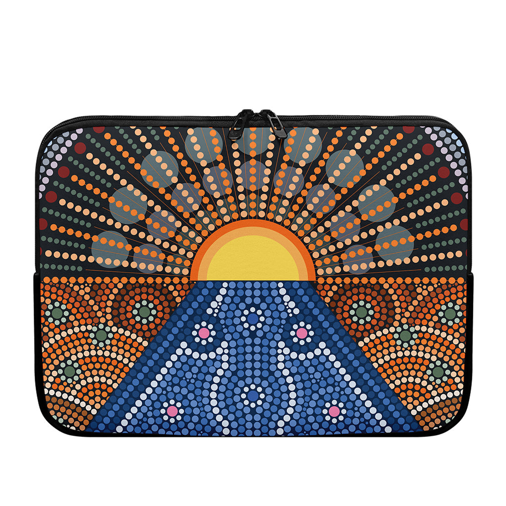Aboriginal Indigenous Sunset Art Print Laptop Sleeve