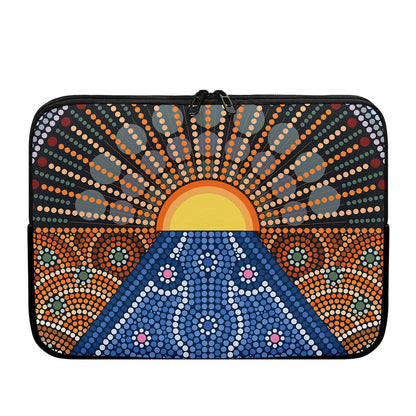 Aboriginal Indigenous Sunset Art Print Laptop Sleeve