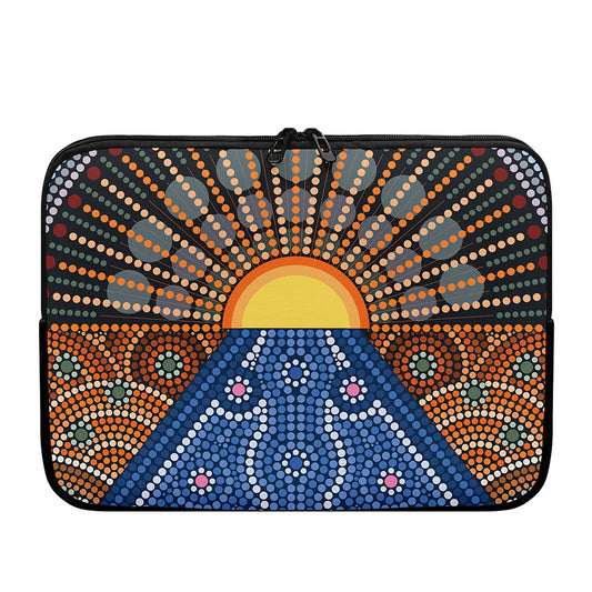 Aboriginal Indigenous Sunset Art Print Laptop Sleeve
