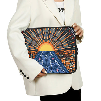 Aboriginal Indigenous Sunset Art Print Laptop Sleeve
