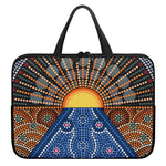 Aboriginal Indigenous Sunset Art Print Laptop Sleeve With Handle
