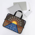 Aboriginal Indigenous Sunset Art Print Laptop Sleeve With Handle