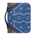 Aboriginal Indigenous Sunset Art Print Leather Bible Cover