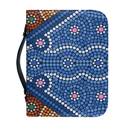 Aboriginal Indigenous Sunset Art Print Leather Bible Cover