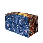 Aboriginal Indigenous Sunset Art Print Leather Tissue Box Cover