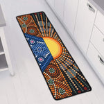 Aboriginal Indigenous Sunset Art Print Long Kitchen Mat