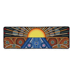 Aboriginal Indigenous Sunset Art Print Long Kitchen Mat