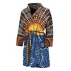 Aboriginal Indigenous Sunset Art Print Men's Bathrobe