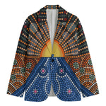 Aboriginal Indigenous Sunset Art Print Men's Blazer