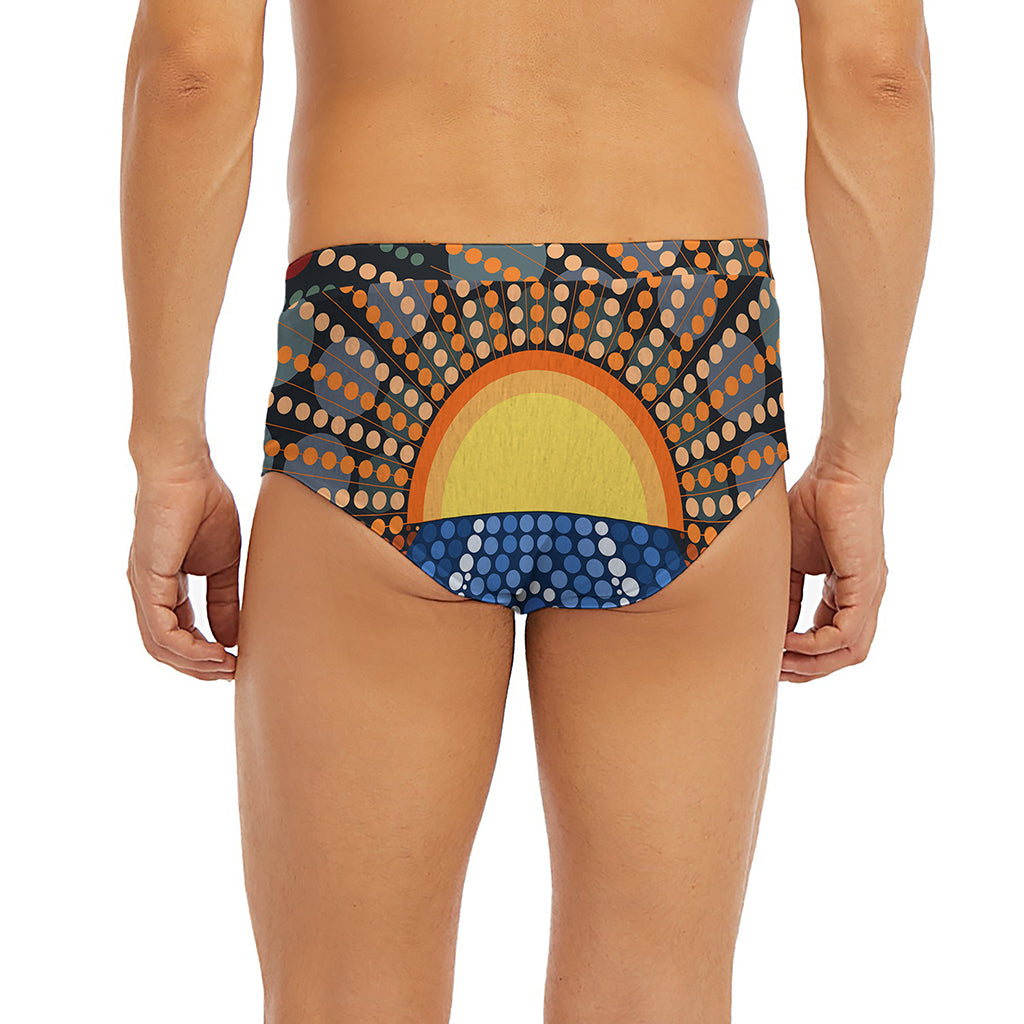Aboriginal Indigenous Sunset Art Print Men's Briefs