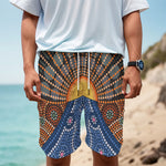 Aboriginal Indigenous Sunset Art Print Men's Cargo Shorts