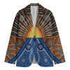 Aboriginal Indigenous Sunset Art Print Men's Cotton Blazer