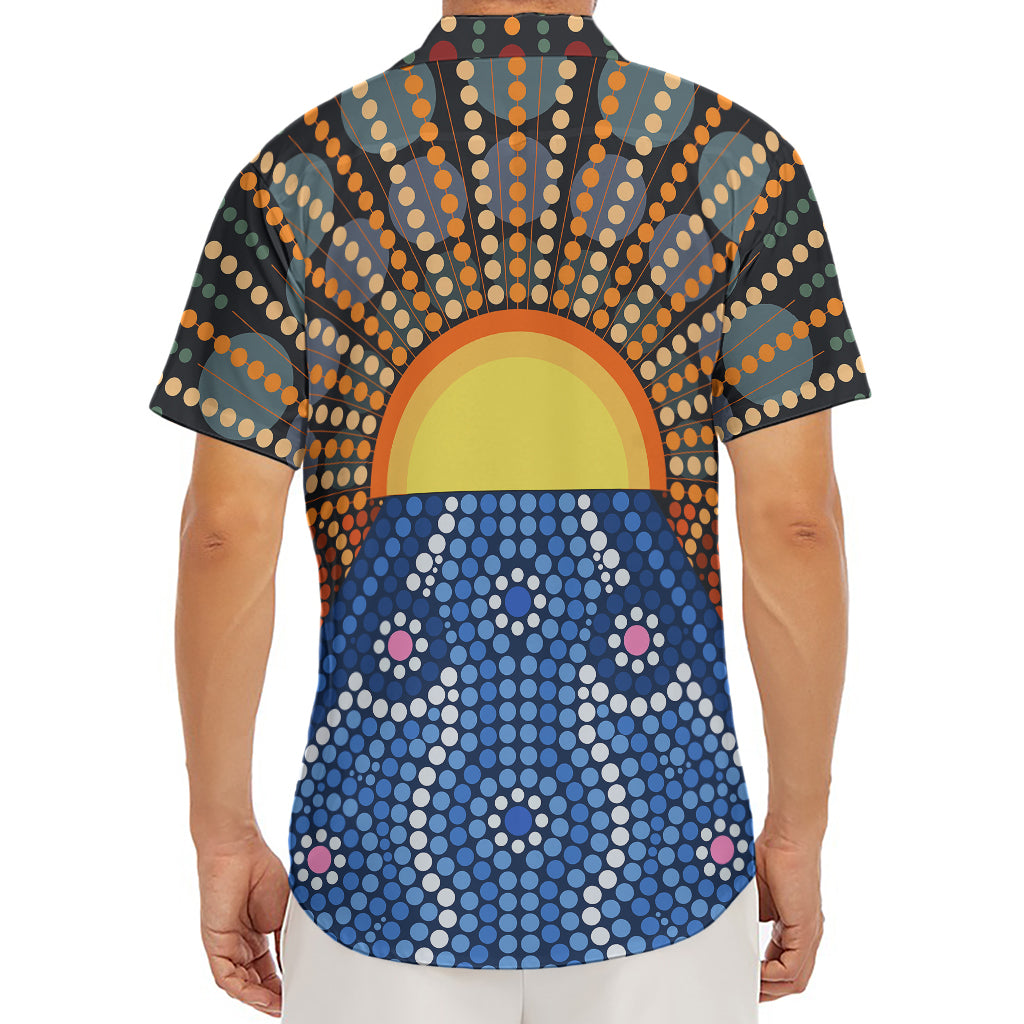 Aboriginal Indigenous Sunset Art Print Men's Deep V-Neck Shirt