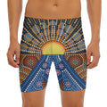 Aboriginal Indigenous Sunset Art Print Men's Long Boxer Briefs