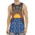 Aboriginal Indigenous Sunset Art Print Men's Muscle Tank Top