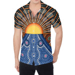 Aboriginal Indigenous Sunset Art Print Men's Shirt