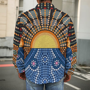 Aboriginal Indigenous Sunset Art Print Men's Shirt Jacket