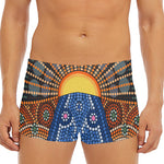 Aboriginal Indigenous Sunset Art Print Men's Short Boxer Briefs