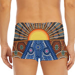 Aboriginal Indigenous Sunset Art Print Men's Short Boxer Briefs