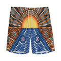 Aboriginal Indigenous Sunset Art Print Men's Athletic Shorts